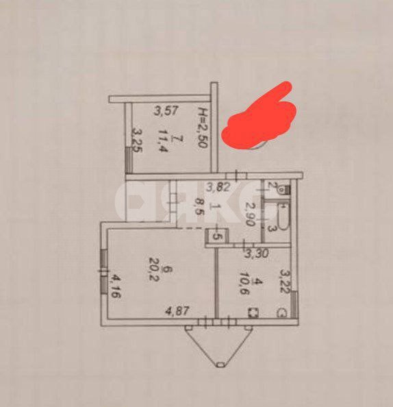 Фото №7: 1-комнатная квартира 31 м² - Мариуполь, р. Жовтневый, ул. Куприна, 11