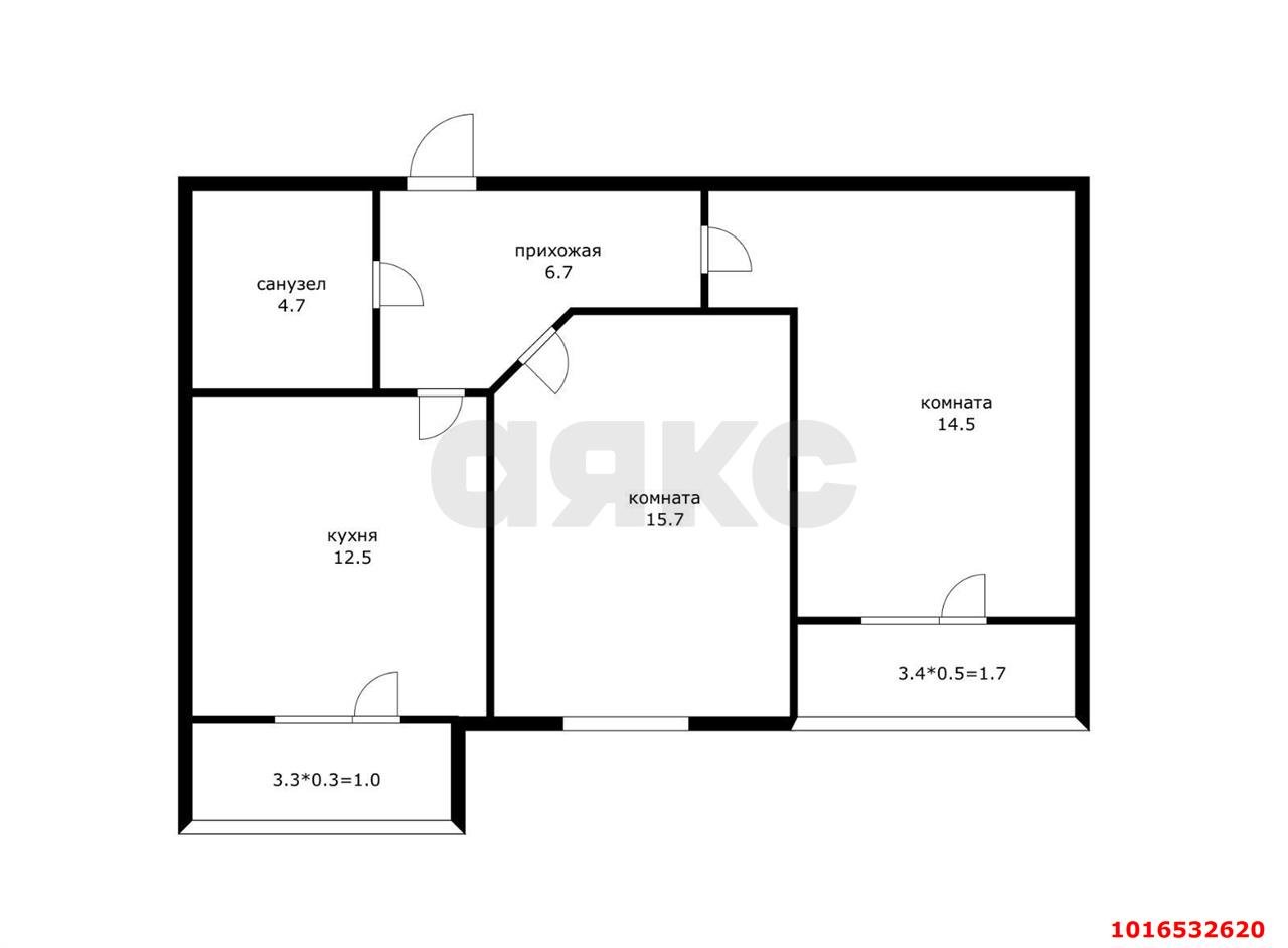 Фото №14: 2-комнатная квартира 62 м² - Новая Адыгея, мкр. жилой комплекс Мега, ул. Бжегокайская, 90/3лит2