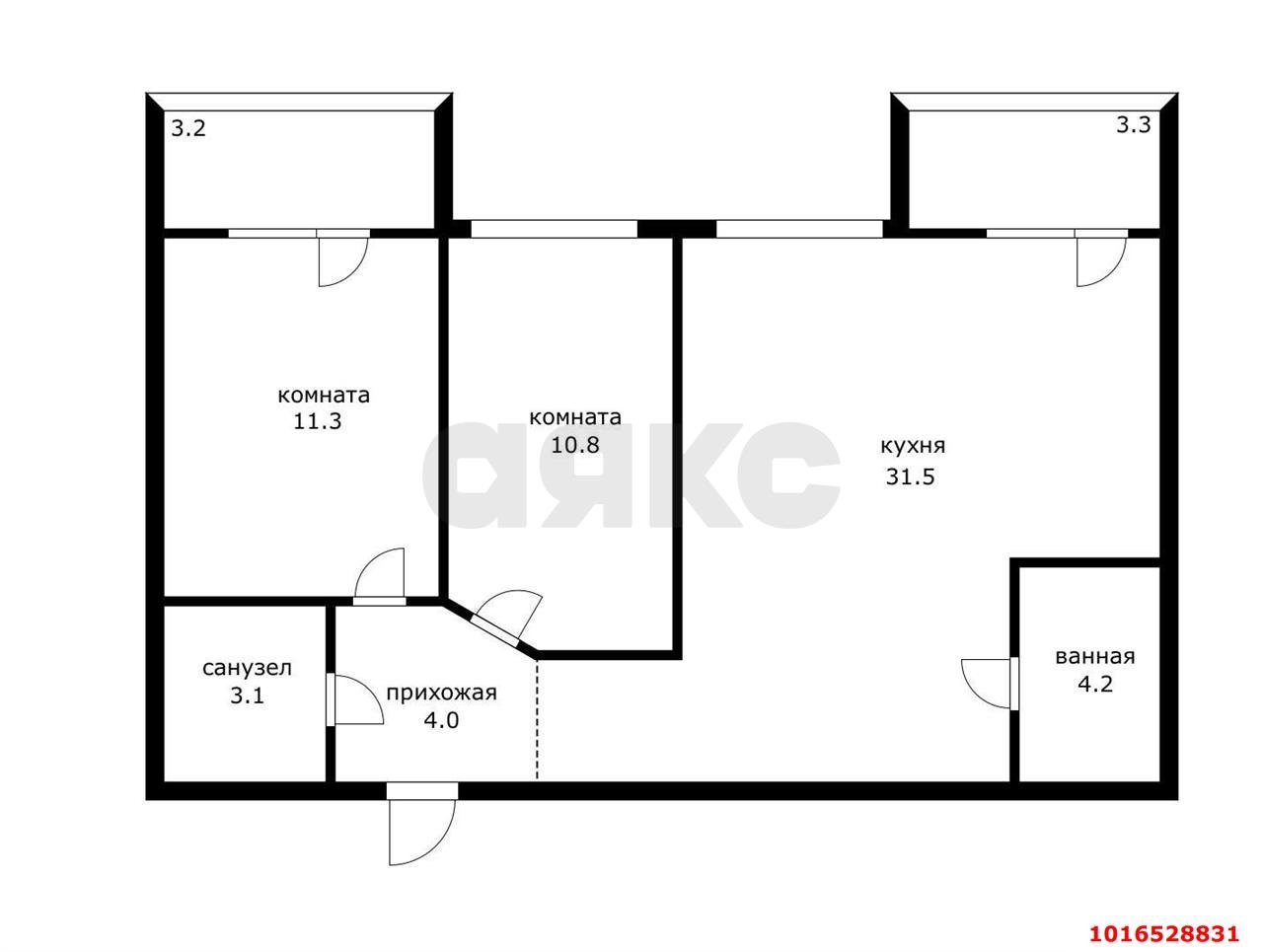 Фото №2: 2-комнатная квартира 70 м² - Краснодар, мкр. Прикубанский внутригородской округ, ул. Почтовое отделение 73, 73