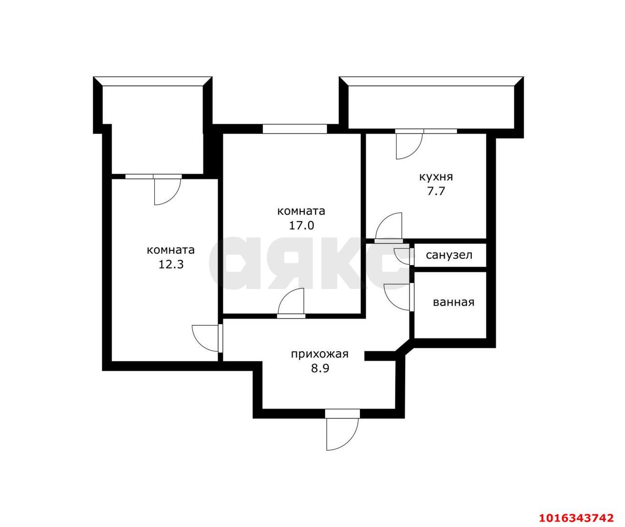 Фото №13: 2-комнатная квартира 54 м² - Краснодар, Центральный внутригородской округ, мкр. Центральный, ул. Железнодорожная, 12А