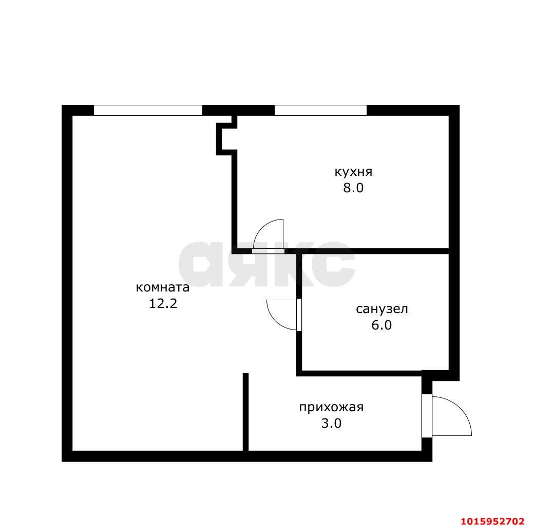 Фото №8: 1-комнатная квартира 29 м² - Краснодар, Центральный внутригородской округ, мкр. Центральный, ул. Янковского, 88