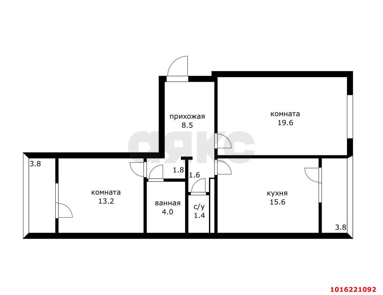 Фото №2: 2-комнатная квартира 73 м² - Краснодар, Прикубанский внутригородской округ, мкр. Восточно-Кругликовский, ул. Героя А.А. Аверкиева, 13