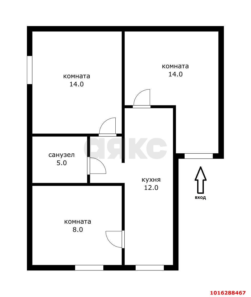 Фото №6: 3-комнатная квартира 60 м² - Краснодар, Центральный внутригородской округ, мкр. Центральный, ул. Красноармейская, 80