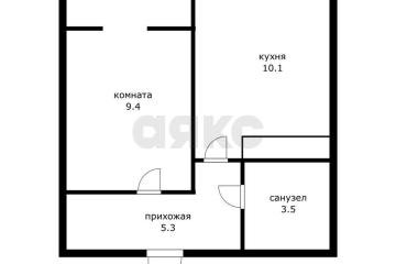 Фото №4: 1-комнатная квартира 28 м² - Яблоновский, ул. Тургеневское Шоссе, 1Гк4