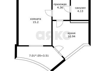 Фото №5: 1-комнатная квартира 37 м² - Краснодар, мкр. 4-й квартал, ул. имени Героя Николая Шевелёва, 5