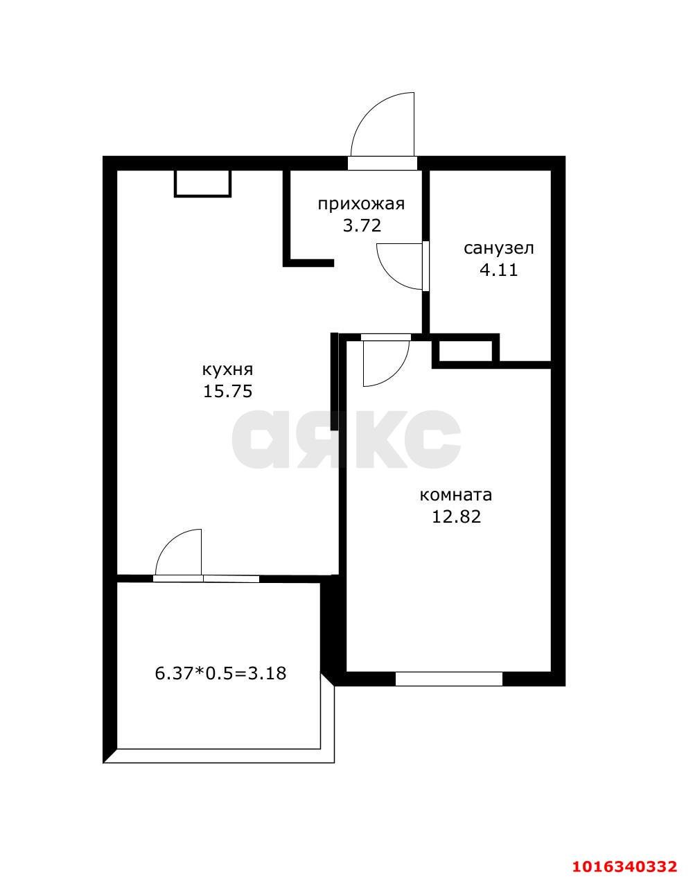 Фото №11: 1-комнатная квартира 40 м² - Краснодар, Прикубанский внутригородской округ, мкр. Любимово, 18