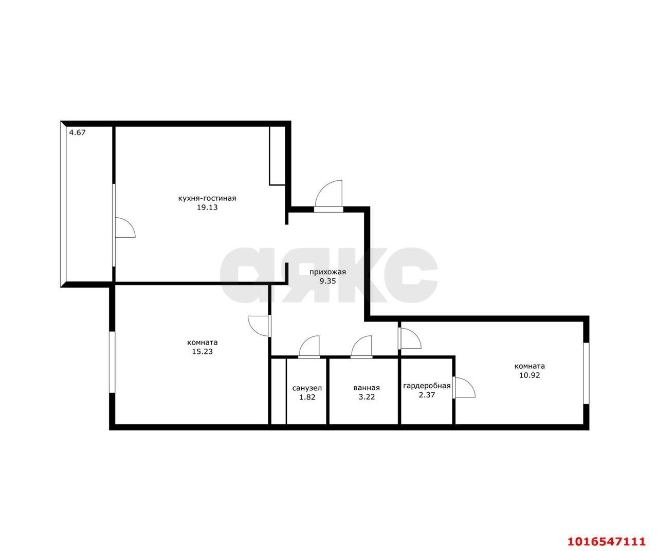 Фото №16: 2-комнатная квартира 67 м² - Краснодар, Прикубанский внутригородской округ, мкр. жилой комплекс Свобода, ул. Домбайская, 55к4