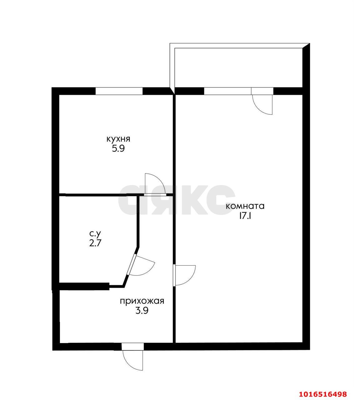 Фото №2: 1-комнатная квартира 34 м² - Краснодар, Прикубанский внутригородской округ, мкр. Авиагородок, ул. имени Дзержинского, 129