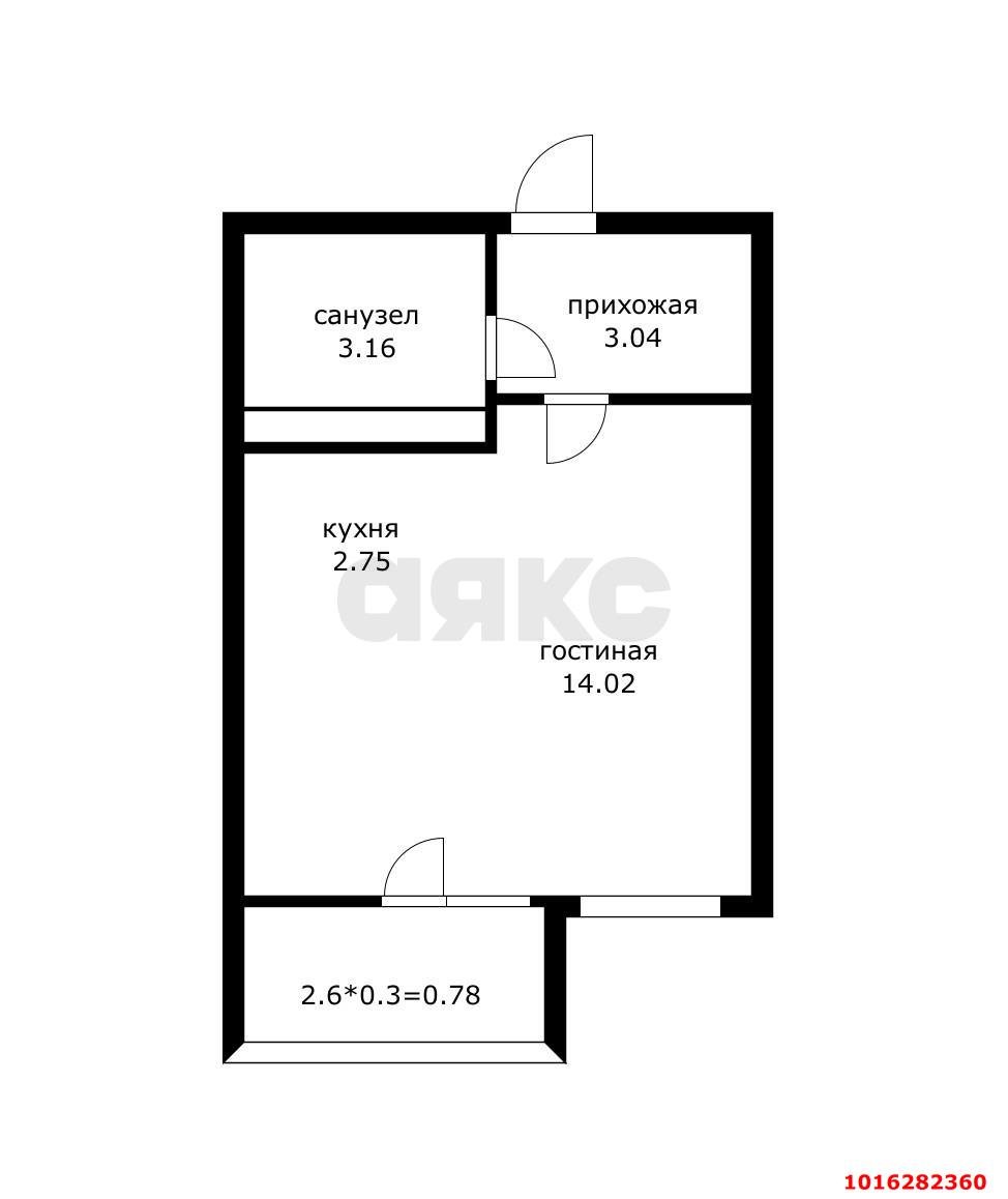 Фото №5: Студия 23 м² - Краснодар, Прикубанский внутригородской округ, Завод Радиоизмерительных Приборов, мкр. Музыкальный, ул. Российская, 257/7