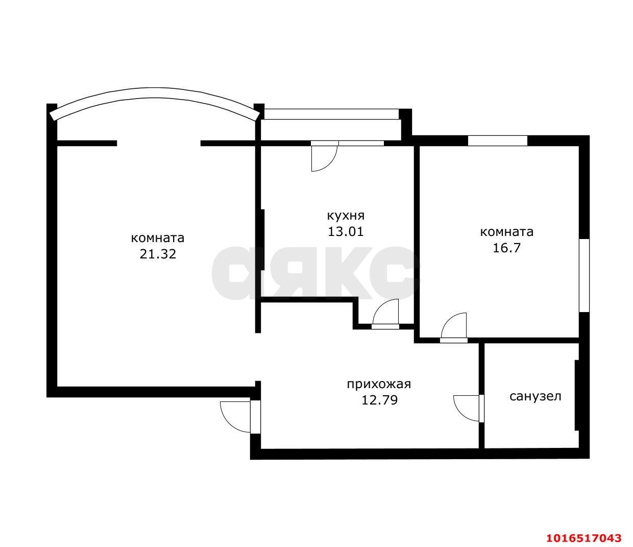 Фото №9: 2-комнатная квартира 77 м² - Краснодар, Западный внутригородской округ, мкр. Юбилейный, пр-кт Чекистов, 33