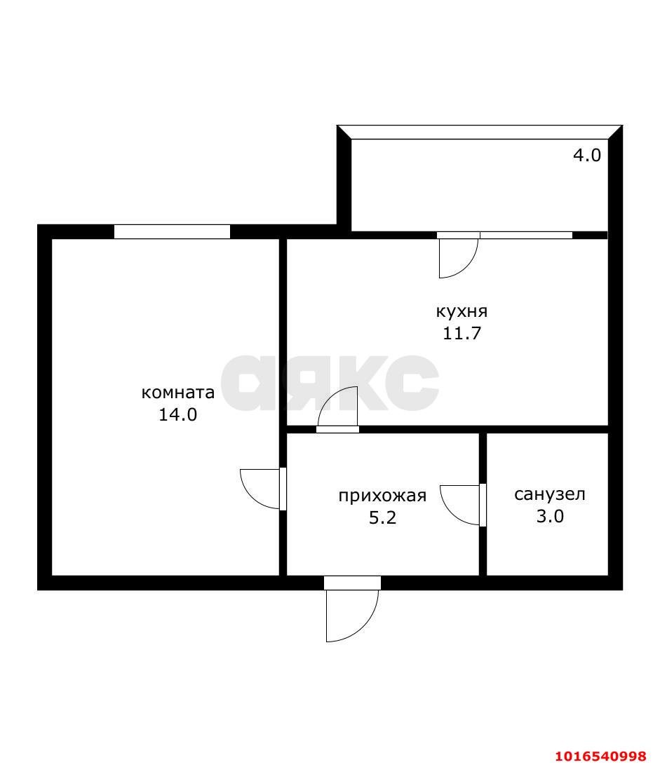 Фото №8: 1-комнатная квартира 38 м² - Хомуты, ул. Сквозная, 1