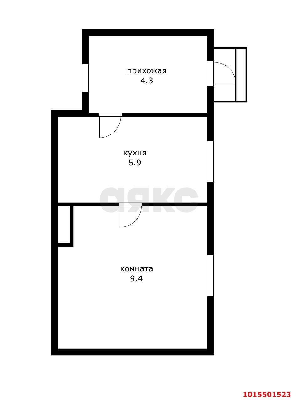 Фото №10: 1-комнатная квартира 12 м² - Краснодар, ул. Комсомольская, 30