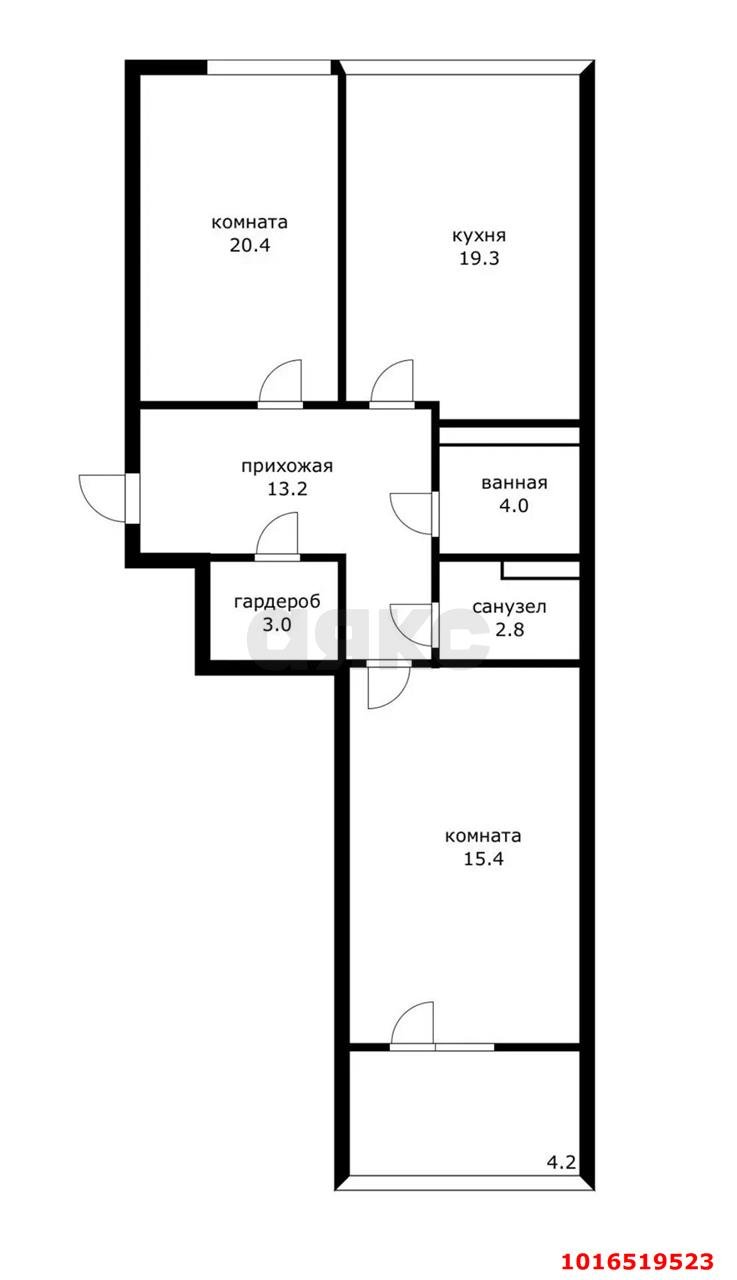 Фото №20: 2-комнатная квартира 80 м² - Краснодар, Карасунский внутригородской округ, Гидростроителей, мкр. ЖК Речной Бриз, ул. Парусная, 10к2