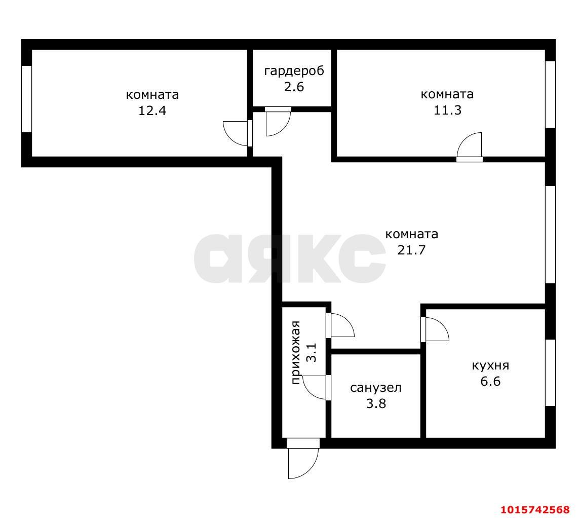 Фото №2: 3-комнатная квартира 61 м² - Краснодар, ул. Ставропольская, 264