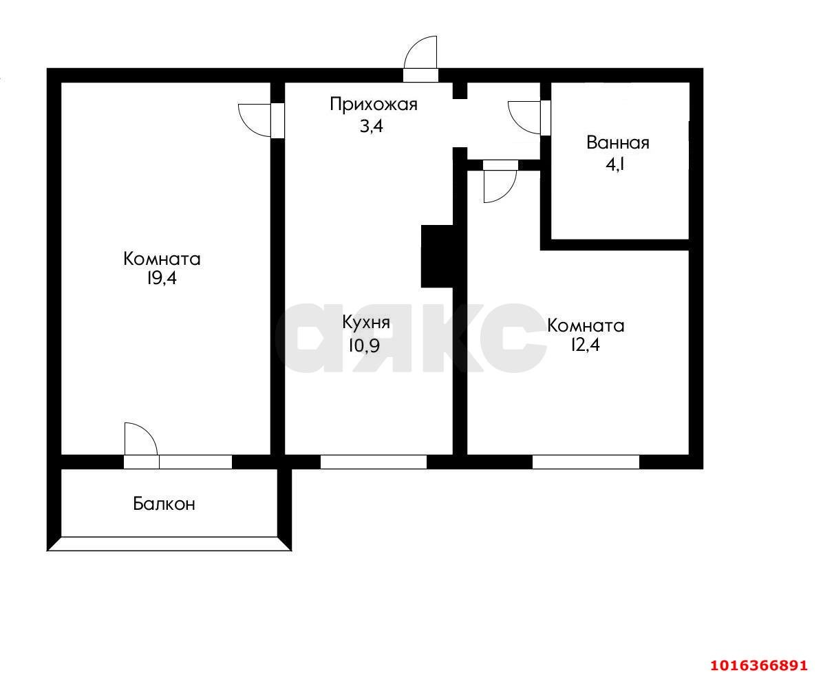 Фото №10: 2-комнатная квартира 54 м² - Краснодар, Карасунский внутригородской округ, мкр. Комсомольский, ул. Тюляева, 37/1