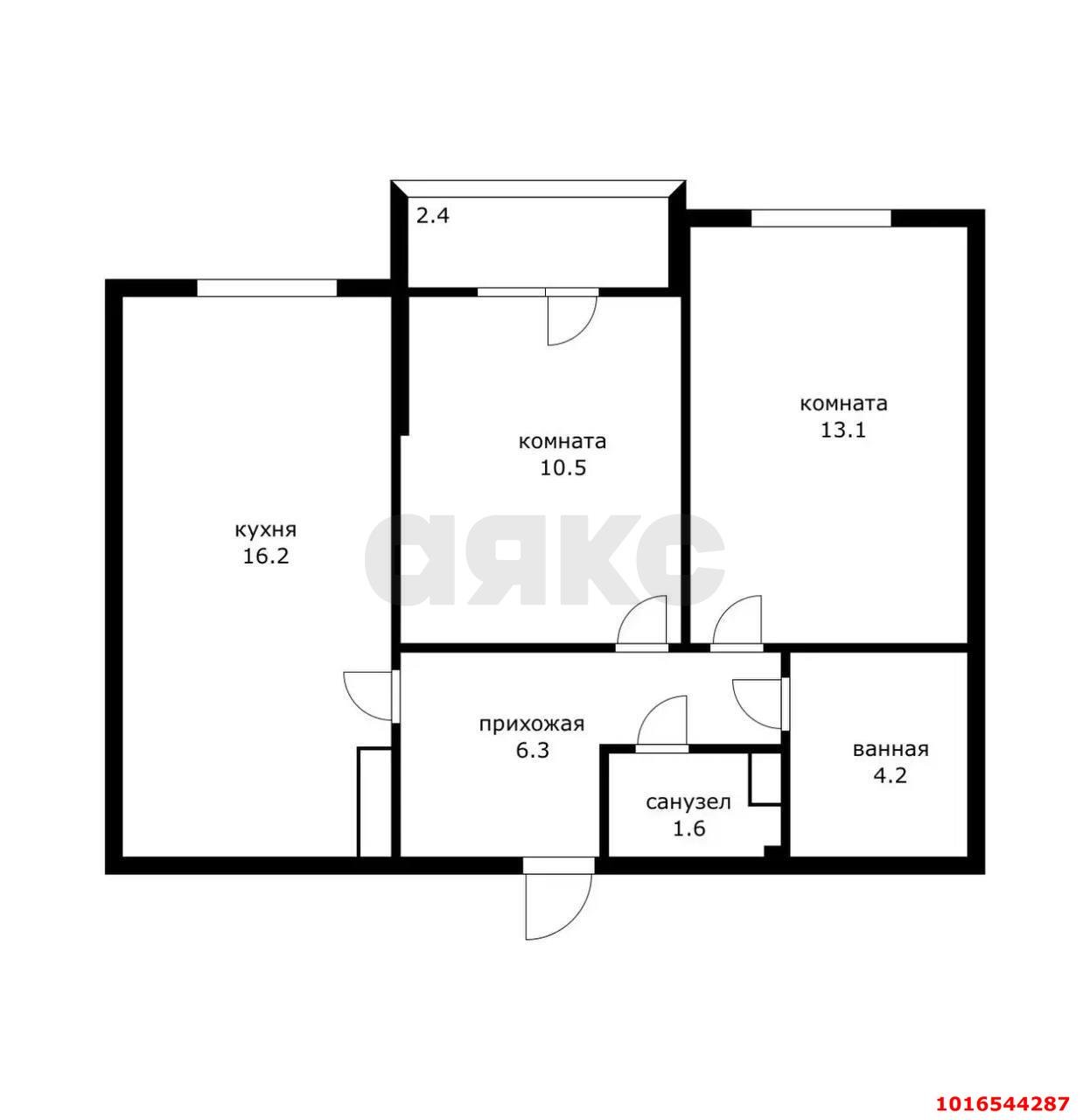 Фото №14: 2-комнатная квартира 51 м² - Краснодар, Прикубанский внутригородской округ, мкр. жилой комплекс Дыхание, ул. Лётчика Позднякова, 2к24