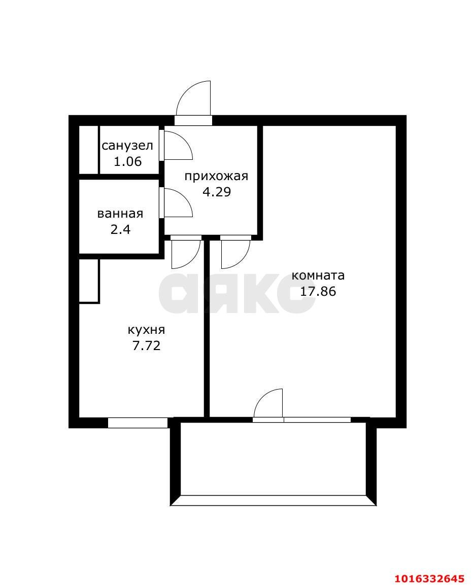 Фото №9: 1-комнатная квартира 33 м² - Краснодар, Прикубанский внутригородской округ, мкр. Краевая Клиническая Больница, ул. Восточно-Кругликовская, 72