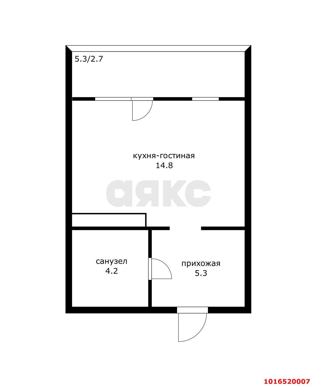 Фото №11: Студия 26 м² - Краснодар, Центральный внутригородской округ, Табачная Фабрика, мкр. ЖК Все Свои Вип, ул. Колхозная, 5/2к4