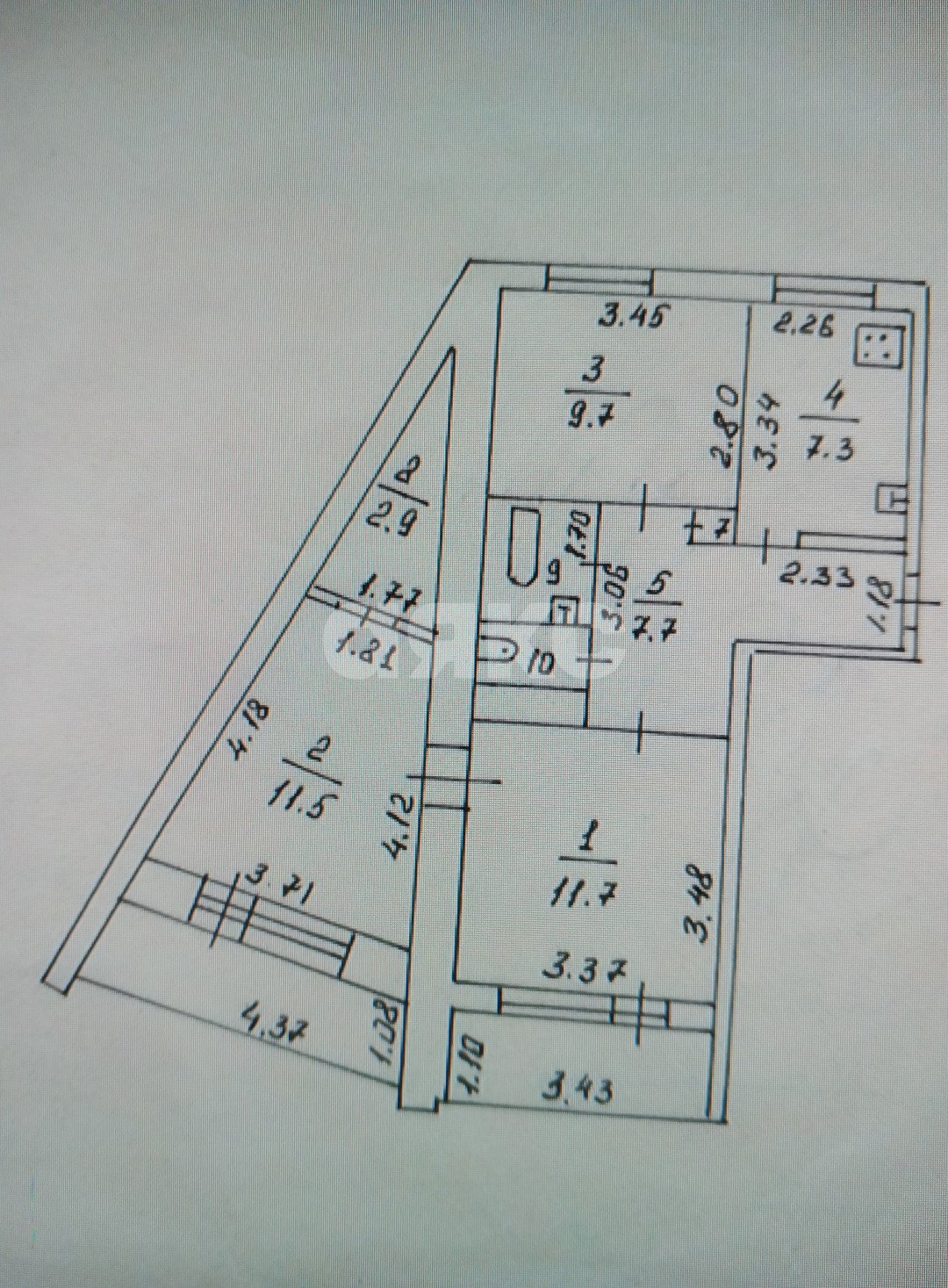 Фото №22: 3-комнатная квартира 55 м² - Нижнекамск, мкр. 20-й, ул. Бызова, 1