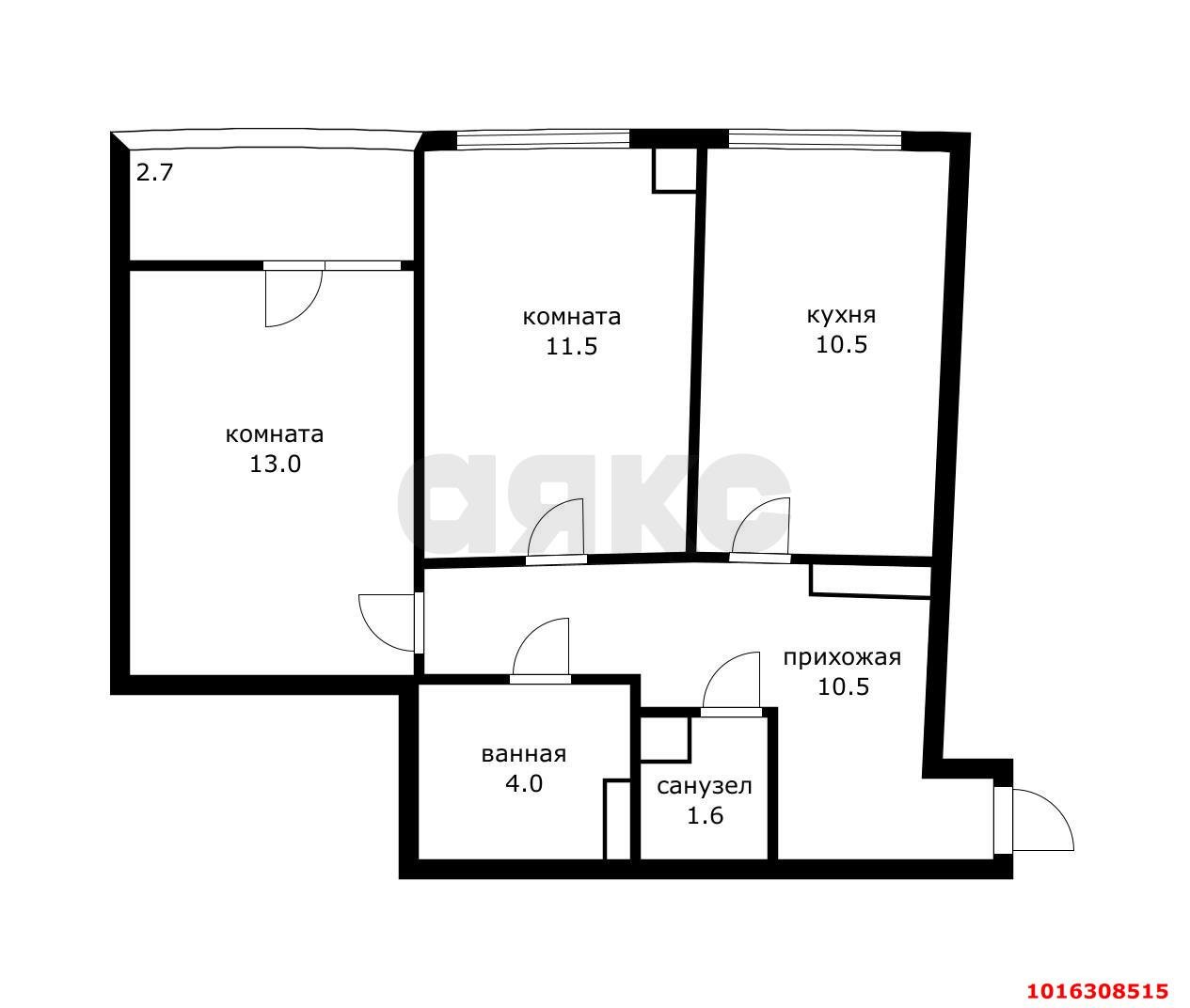 Фото №17: 2-комнатная квартира 51 м² - Краснодар, Центральный внутригородской округ, Черёмушки, мкр. жилой комплекс Фонтаны, ул. Старокубанская, 2/23к2