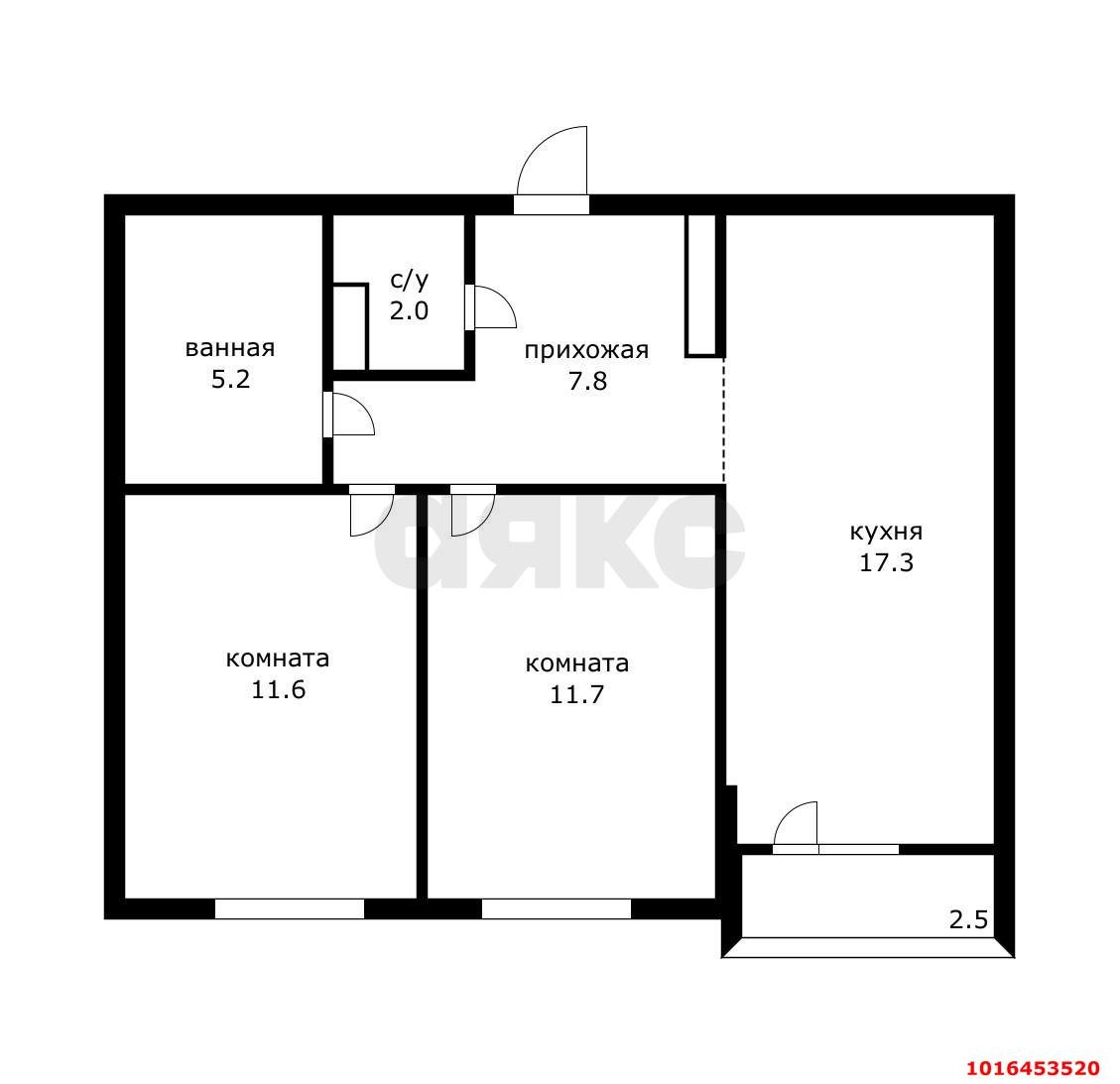 Фото №20: 2-комнатная квартира 55 м² - Краснодар, Прикубанский внутригородской округ, мкр. жилой комплекс Дыхание, ул. Лётчика Позднякова, 2к21