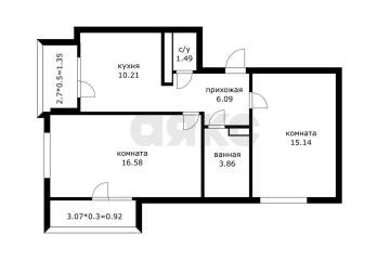 Фото №1: 2-комнатная квартира 55 м² - Краснодар, мкр. жилой комплекс Сармат, ул. Западный Обход, 65А