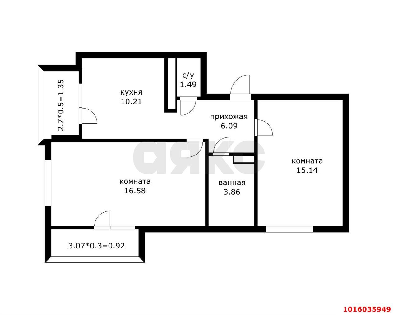 Фото №7: 2-комнатная квартира 55 м² - Краснодар, Прикубанский внутригородской округ, мкр. жилой комплекс Сармат, ул. Западный Обход, 65А