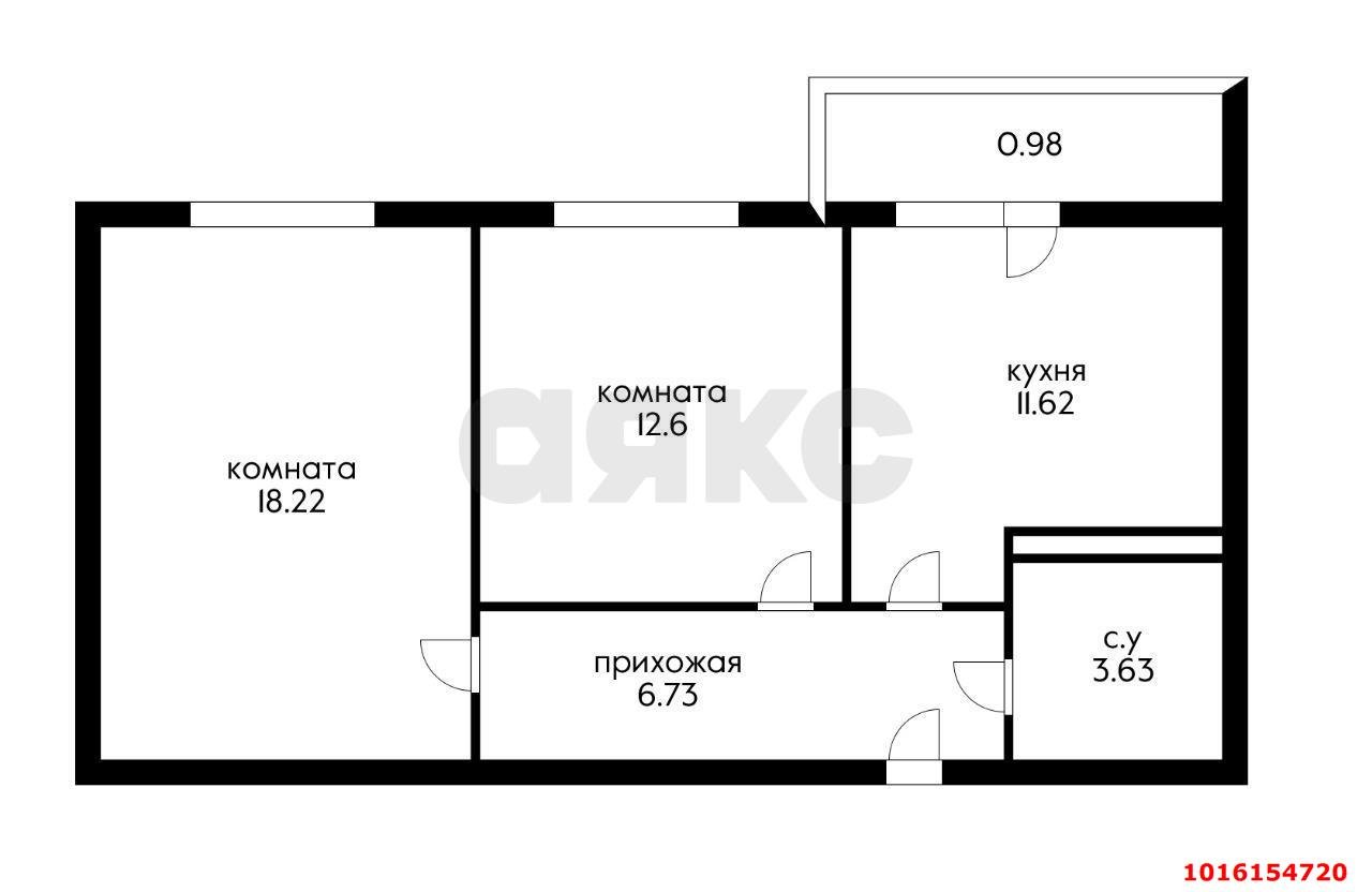 Фото №4: 2-комнатная квартира 53 м² - Краснодар, жилой комплекс Краски, мкр. Прикубанский внутригородской округ, ул. Краеведа Соловьёва, 6к6