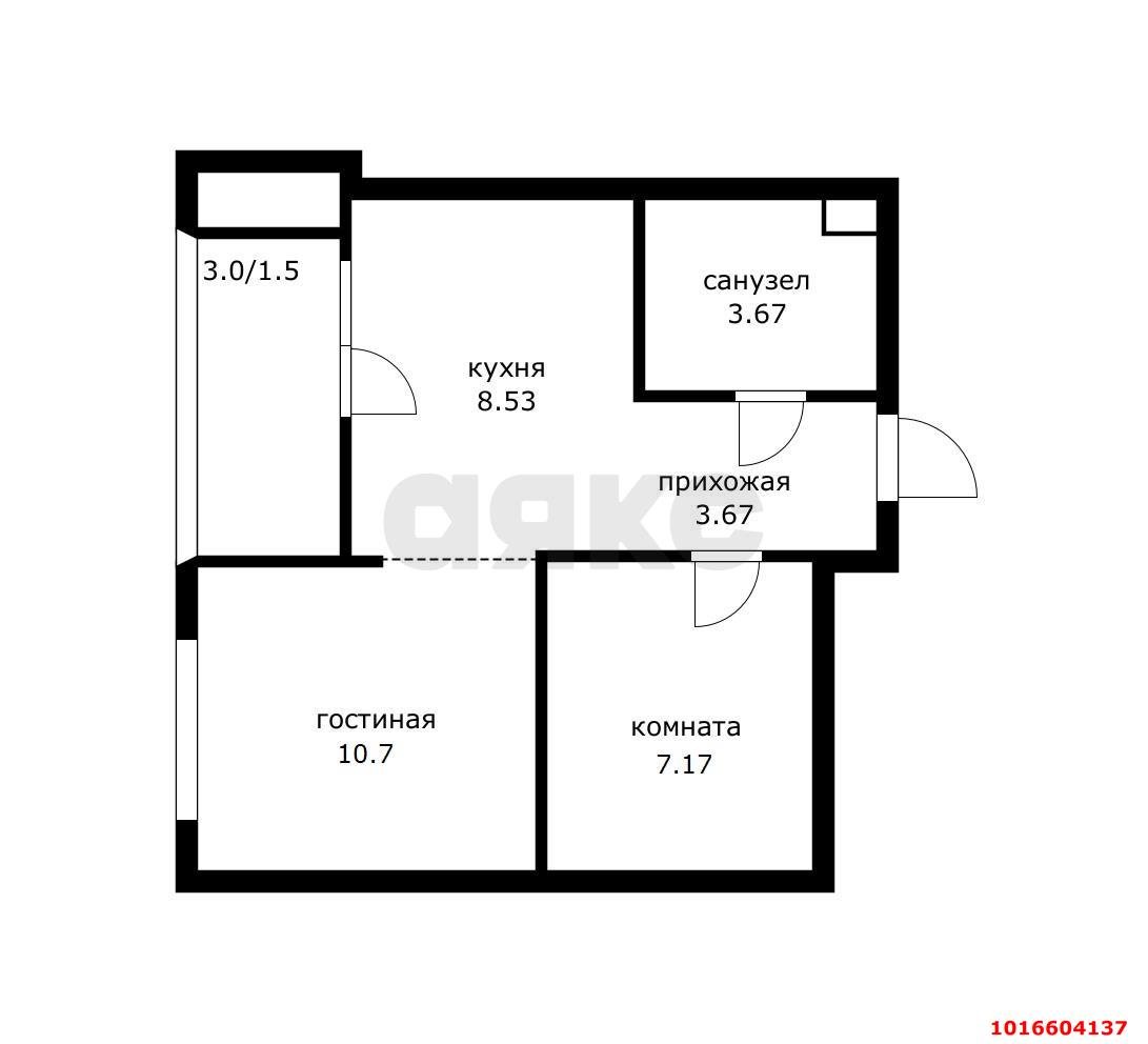 Фото №6: 1-комнатная квартира 34 м² - Краснодар, Прикубанский внутригородской округ, мкр. жилой комплекс Новелла, ул. Питерская, 40