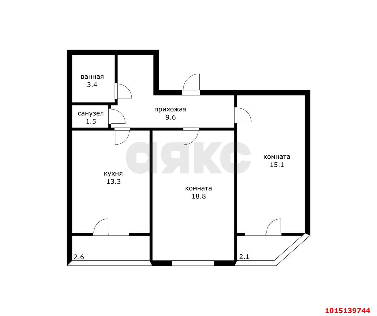 Фото №18: 2-комнатная квартира 65 м² - Краснодар, Прикубанский внутригородской округ, мкр. ЖК Прованс, ул. Генерала Петрова, 33