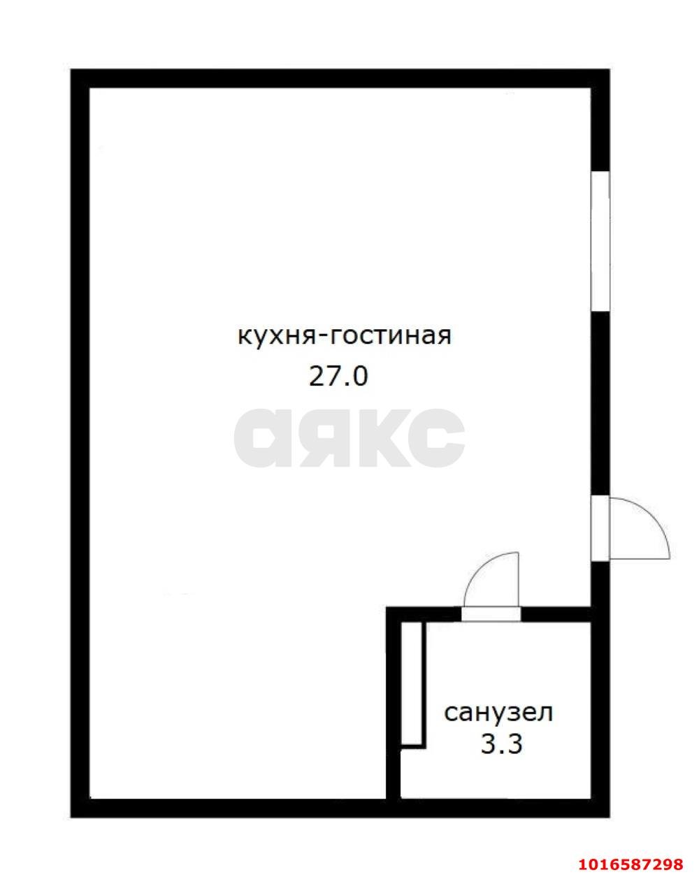 Фото №8: Студия 30 м² - Краснодар, Прикубанский внутригородской округ, мкр. Краевая Клиническая Больница, ул. Восточно-Кругликовская, 86