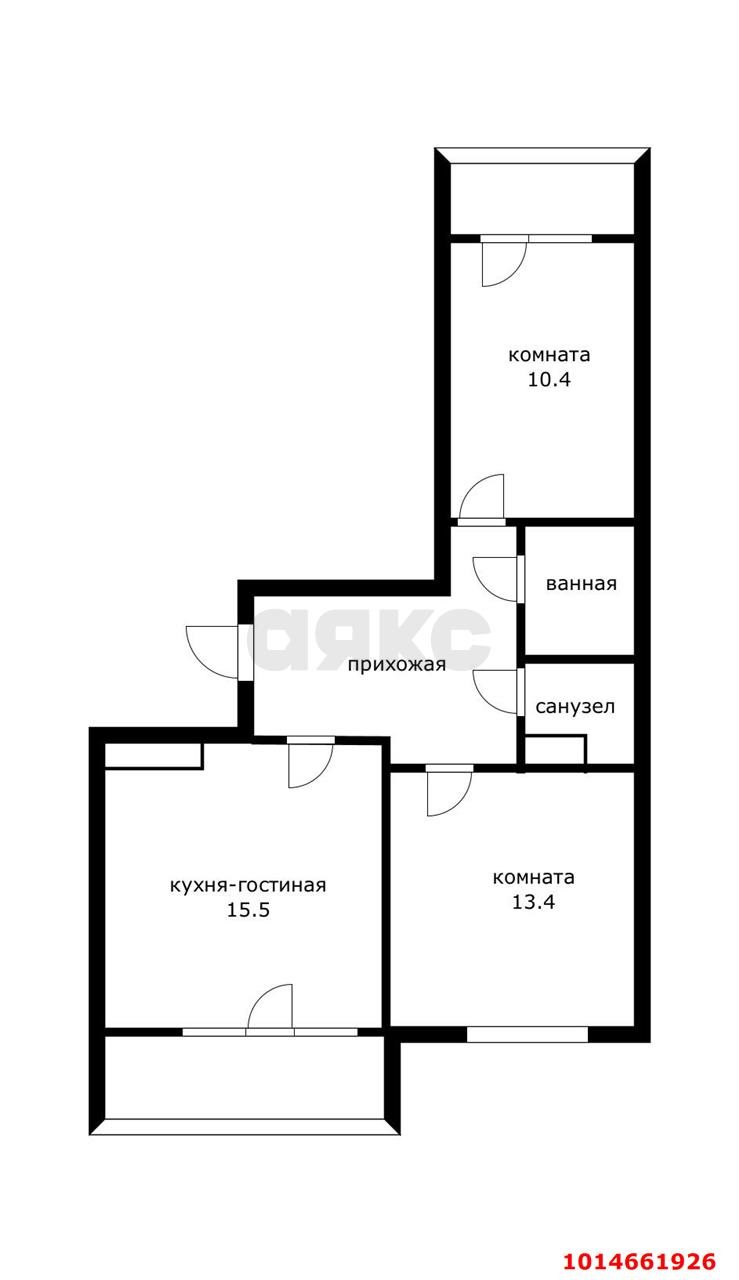 Фото №7: 2-комнатная квартира 60 м² - Краснодар, жилой комплекс Свобода, Прикубанский внутригородской округ, мкр. Краевая Клиническая Больница, ул. Домбайская, 55