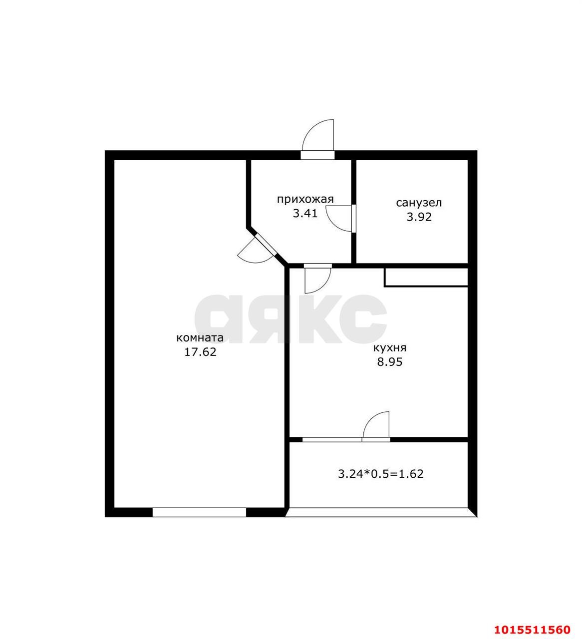 Фото №7: 1-комнатная квартира 33 м² - Краснодар, Прикубанский внутригородской округ, мкр. жилой комплекс Архитектор, ул. Наставников, 14