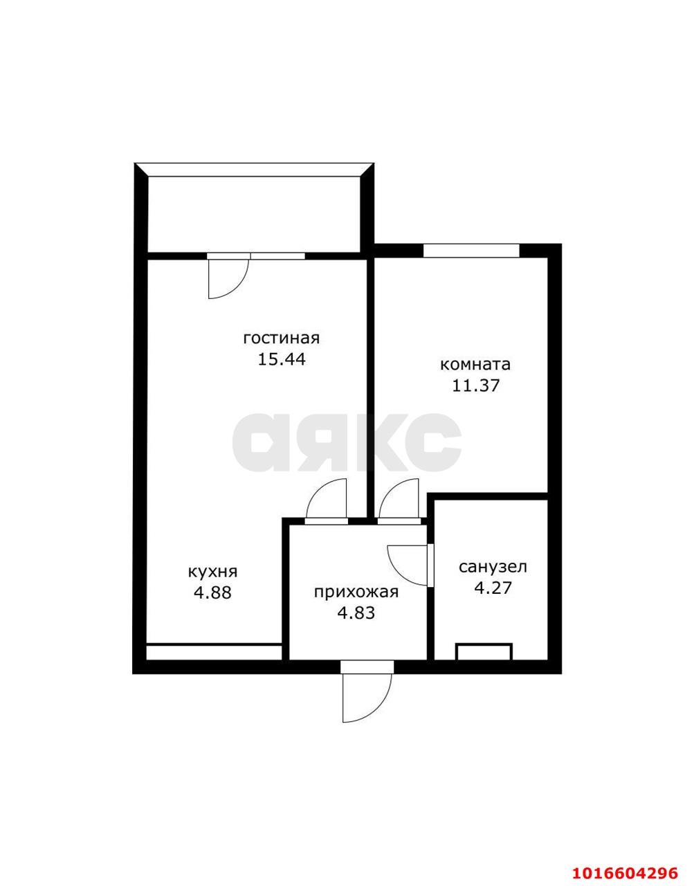 Фото №9: 2-комнатная квартира 43 м² - Яблоновский, мкр. жилой комплекс Вектор, ул. Базовская, 21к4