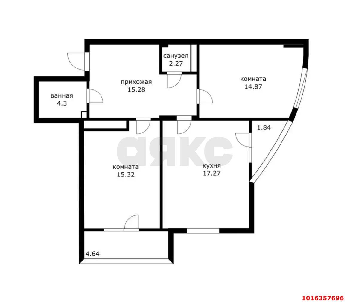 Фото №20: 2-комнатная квартира 77 м² - Краснодар, Карасунский внутригородской округ, Центральный внутригородской округ, мкр. Черёмушки, ул. Ставропольская, 207/1