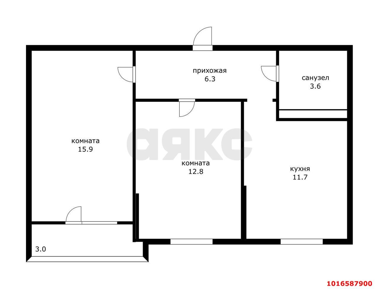 Фото №9: 2-комнатная квартира 60 м² - Краснодар, мкр. Карасунский внутригородской округ, ул. имени Владимира Жириновского, 7
