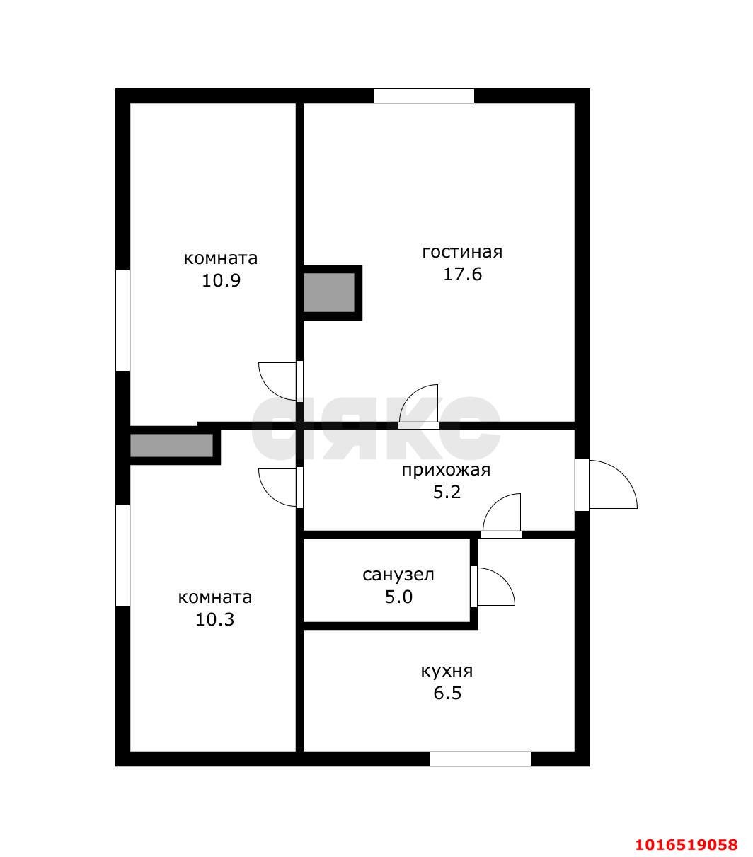 Фото №18: 3-комнатная квартира 55 м² - Краснодар, Прикубанский внутригородской округ, Горхутор, мкр. Отделение № 3 совхоза Солнечный, 16