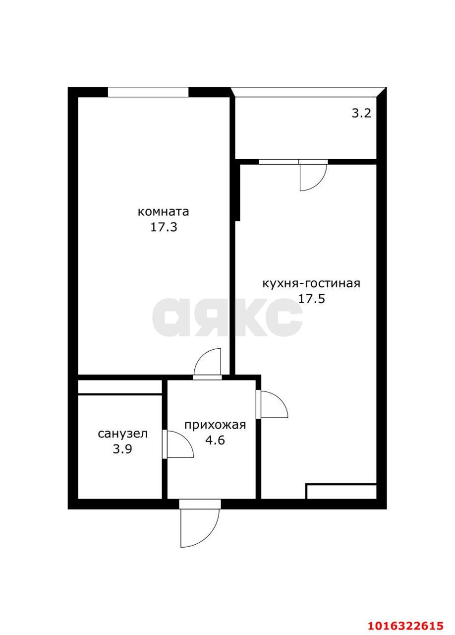 Фото №6: 1-комнатная квартира 43 м² - Краснодар, ул. имени Снесарева, 10к1