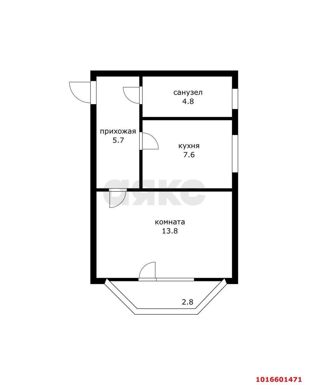 Фото №12: 1-комнатная квартира 31 м² - Краснодар, Западный внутригородской округ, мкр. Центральный, ул. Братьев Игнатовых, 52/1