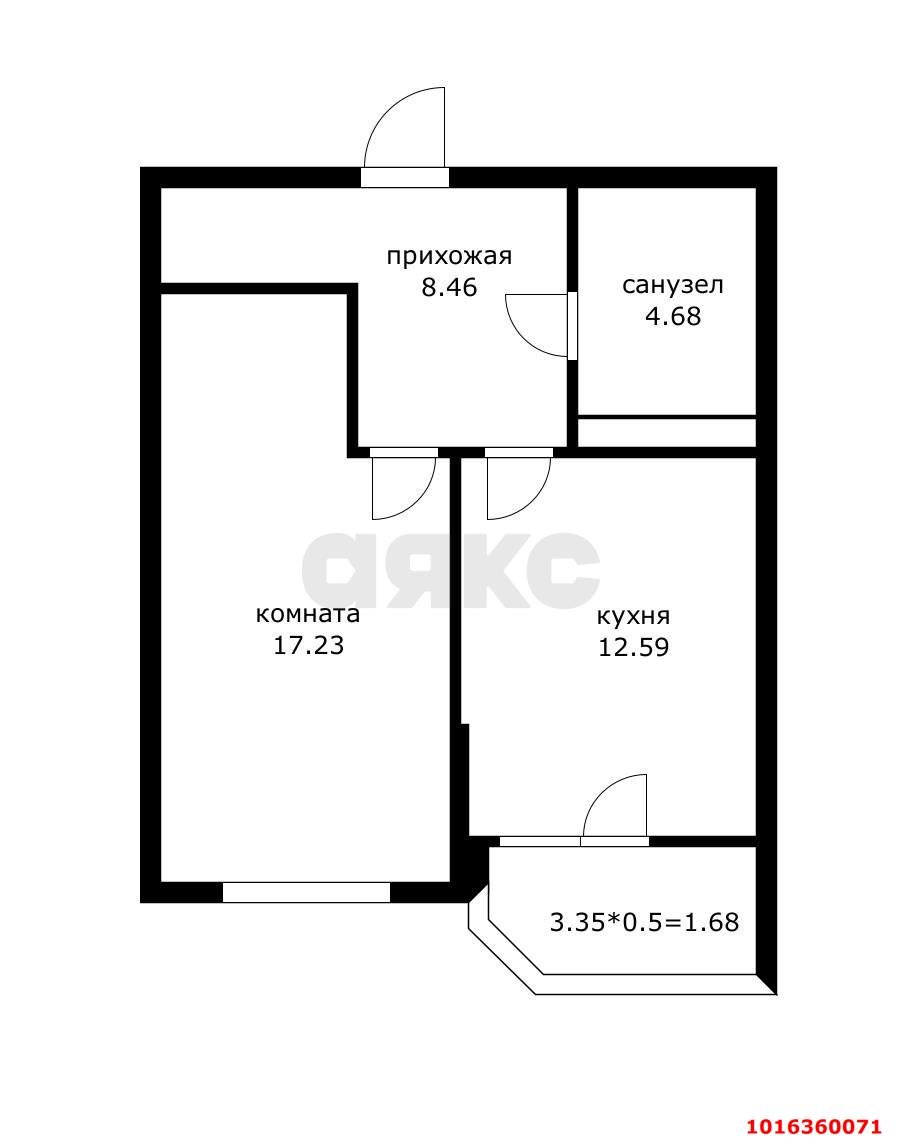 Фото №12: 1-комнатная квартира 45 м² - Краснодар, Прикубанский внутригородской округ, имени Петра Метальникова, мкр. ЖК Лучший, ул. Ростовское шоссе, 30/7к2