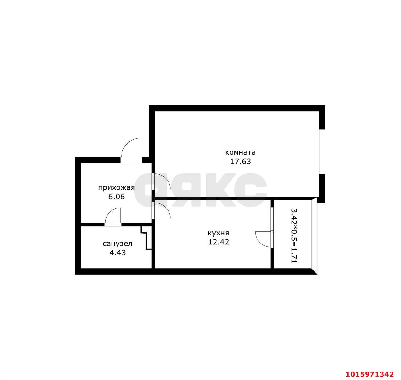 Фото №5: 1-комнатная квартира 44 м² - Краснодар, Прикубанский внутригородской округ, мкр. Достояние, ул. Конгрессная, 33к1