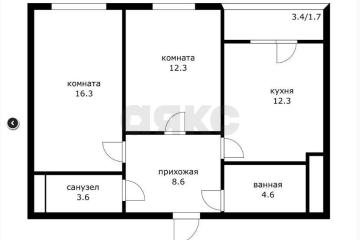 Фото №2: 2-комнатная квартира 61 м² - Краснодар, мкр. жилой комплекс Все Свои, ул. Колхозная, 5/2к1