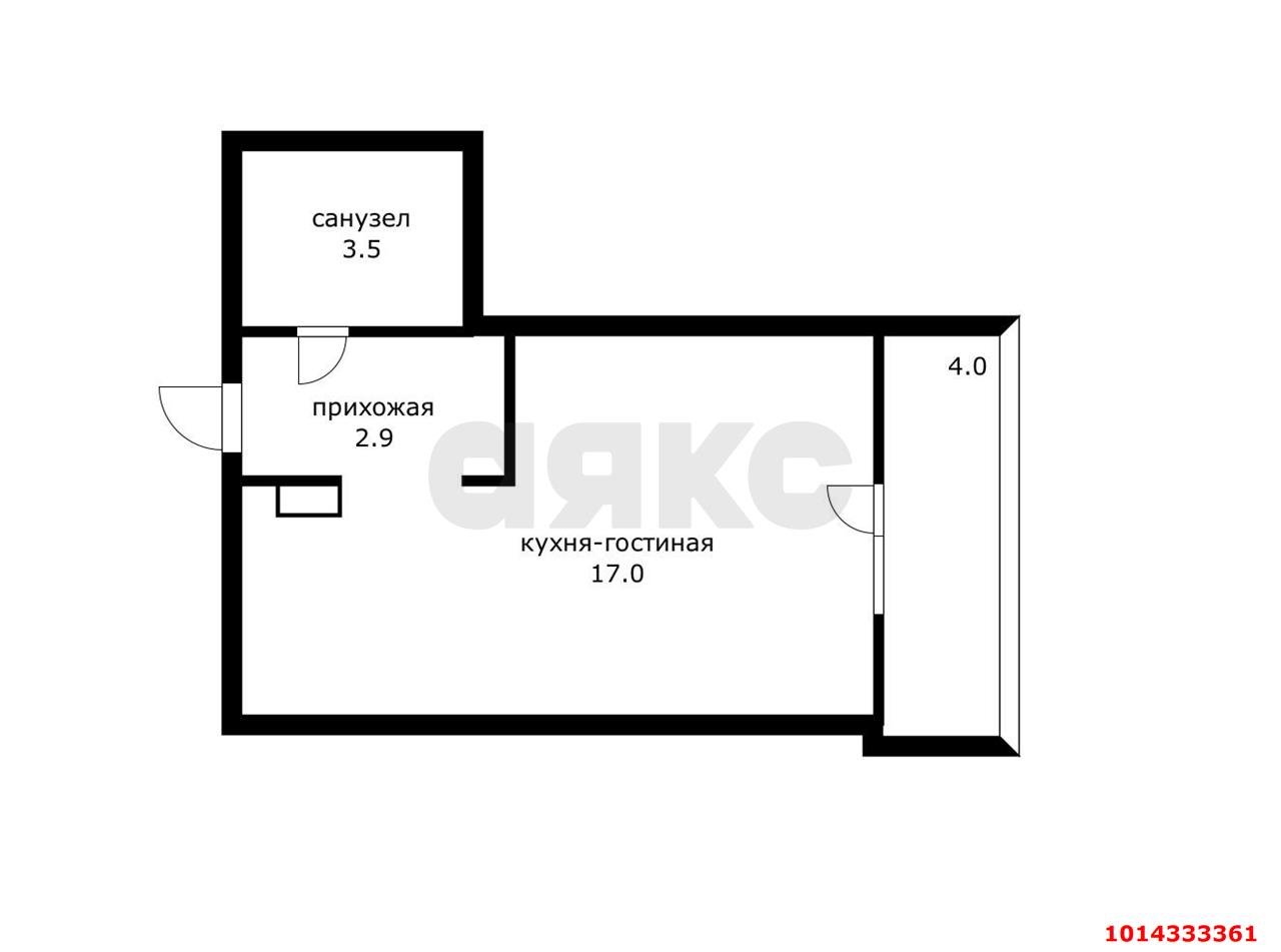 Фото №15: Студия 27 м² - Краснодар, Прикубанский внутригородской округ, мкр. жилой комплекс Самолёт-2