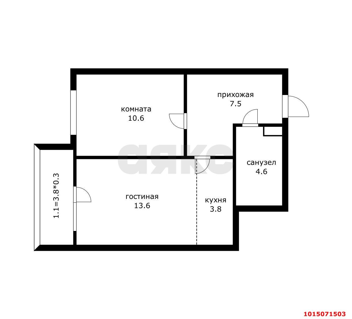 Фото №17: 1-комнатная квартира 43 м² - Краснодар, Прикубанский внутригородской округ, мкр. жилой комплекс Спортивная Деревня, ул. Западный Обход, 42к1