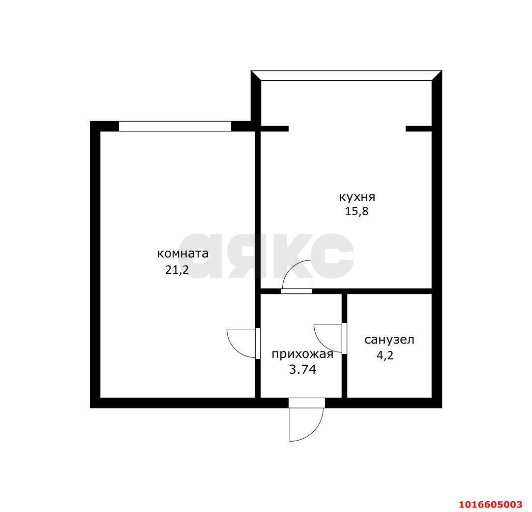 Фото №11: 1-комнатная квартира 40 м² - Яблоновский, мкр. квартал Кобцевой-1, ул. Кобцевой