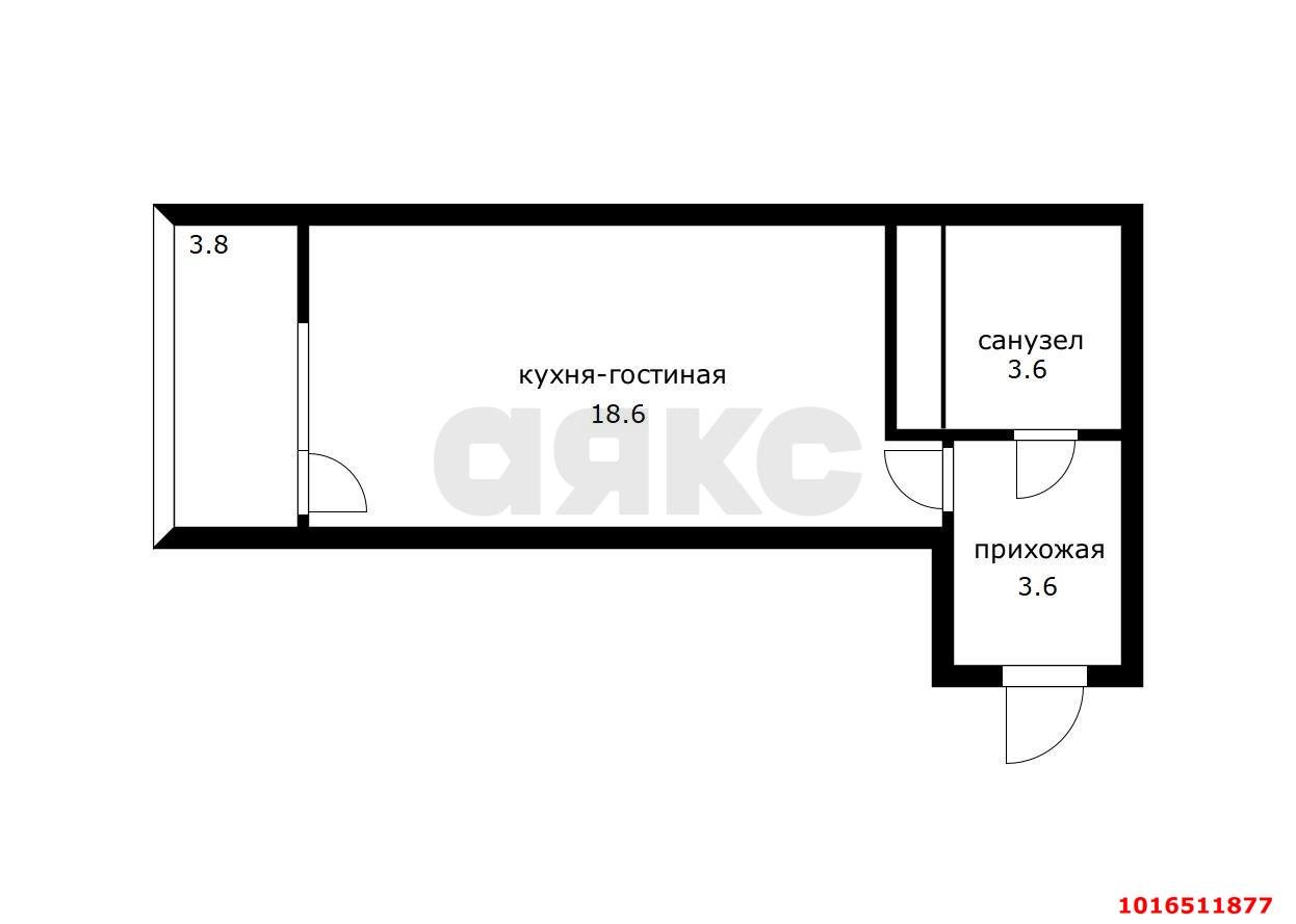 Фото №8: Студия 29 м² - Краснодар, Прикубанский внутригородской округ, мкр. ЖК Мечта, ул. имени Героя Георгия Бочарникова
