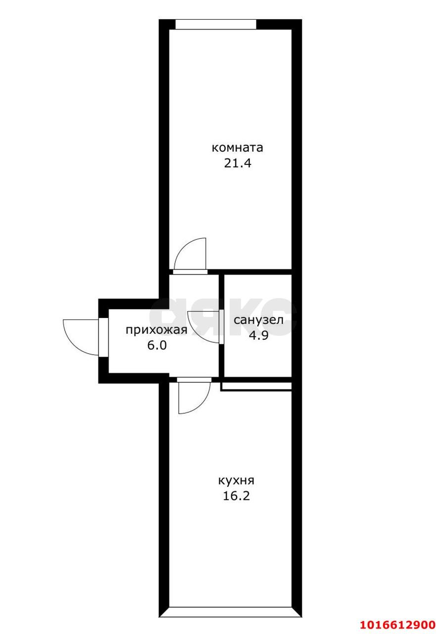 Фото №6: 1-комнатная квартира 49 м² - Краснодар, Прикубанский внутригородской округ, мкр. Восточно-Кругликовский
