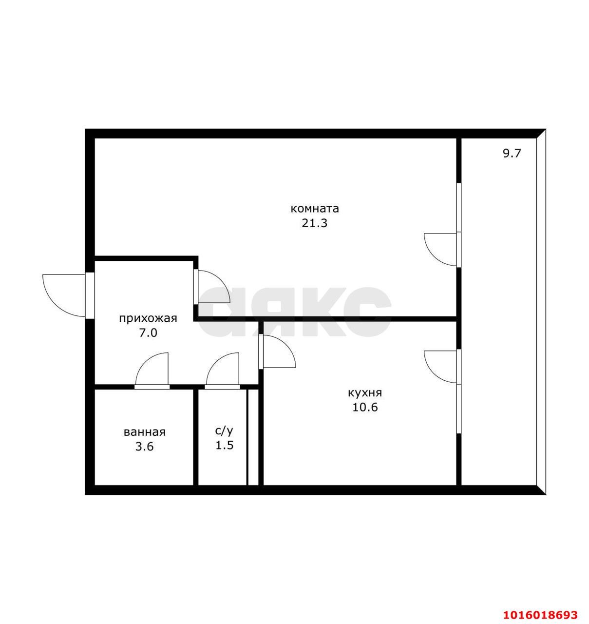 Фото №8: 1-комнатная квартира 44 м² - Краснодар, Центральный внутригородской округ, Покровка, мкр. Центральный, ул. Дмитриевская Дамба, 10