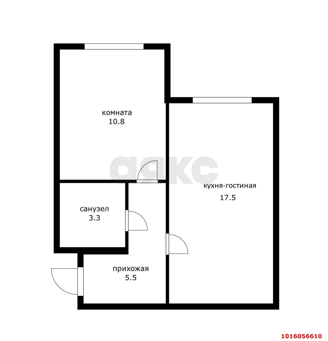 Фото №9: 1-комнатная квартира 37 м² - Краснодар, пер. Ленинский, 13