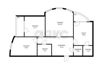 Фото №3: 3-комнатная квартира 130 м² - Краснодар, мкр. Кожзавод, ул. Минская, 122/3